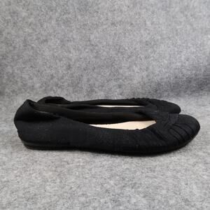 American Eagle Shoes Womens 6W Ballet Flats Slip On Black Fabric Round Toe